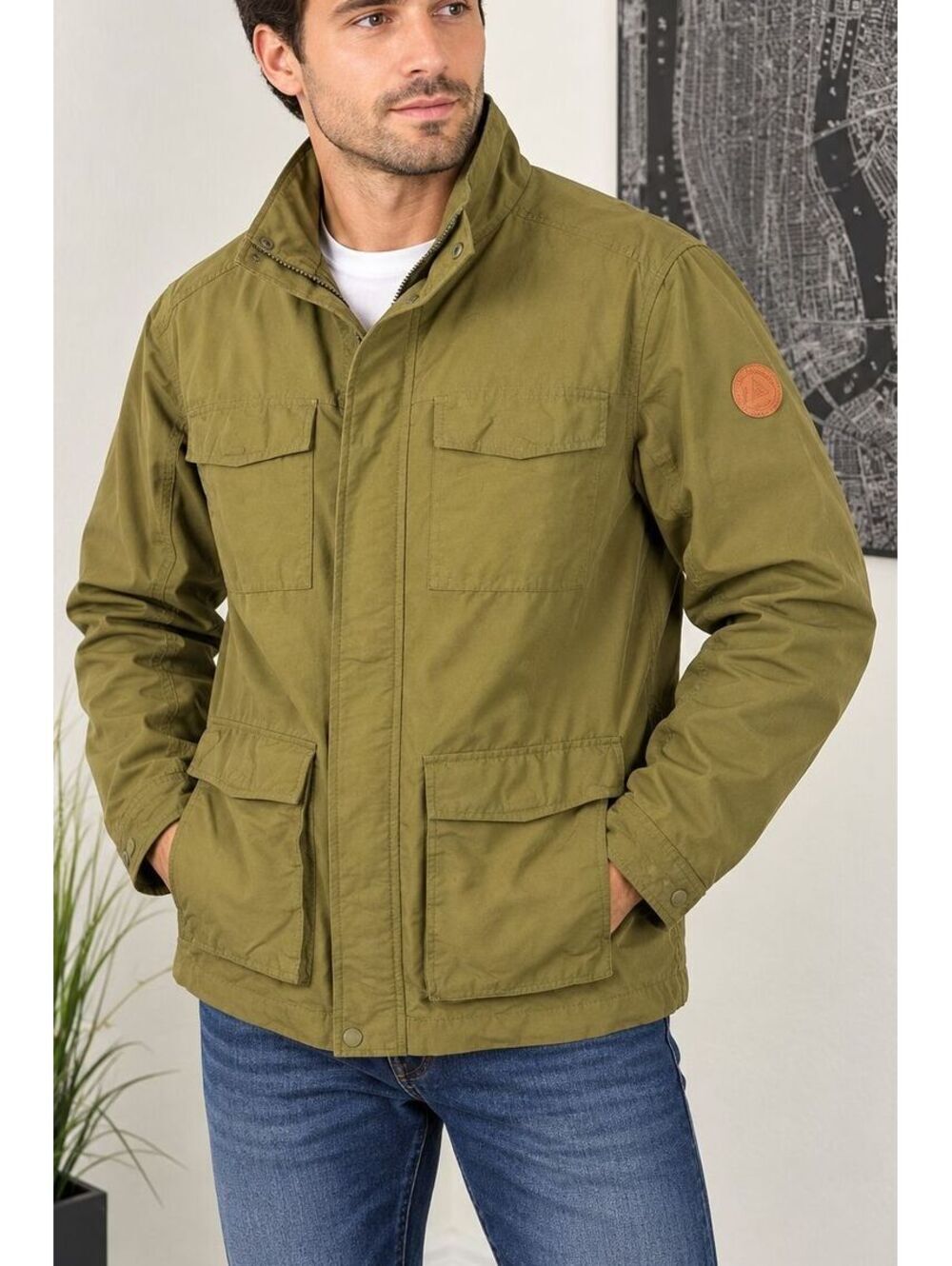 Alpine Design Men's L Olive Green Field Jacket Organic Cotton Military Utility
